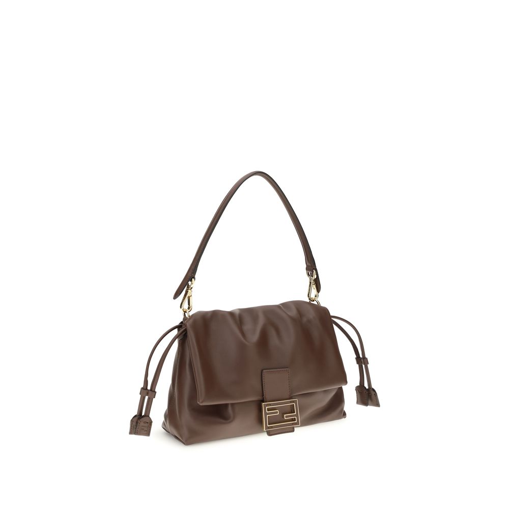 Fendi Brown Lamb Ovis Aries Aries Shoulder Bag