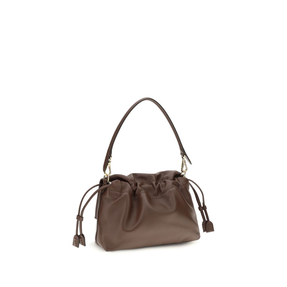 Fendi Brown Lamb Ovis Aries Aries Shoulder Bag
