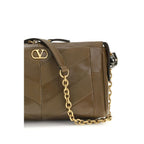 Valentino Garavani Brown Lamb Ovis Aries Aries Shoulder Bag