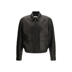 Saint Laurent Black Lamb Ovis Aries Aries Leather Jacket
