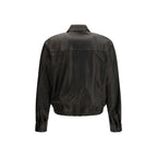 Saint Laurent Black Lamb Ovis Aries Aries Leather Jacket