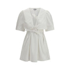 Ganni White Cotton Casual Dress