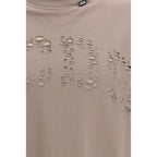 GCDS Brown Cotton T-Shirt