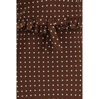Alessandra Rich Brown Silk Casual Dress