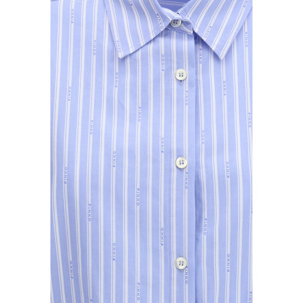 PINKO Blue Cotton Pattern Shirt