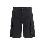 C.P. Company Black Cotton Bermuda Shorts