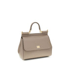 Dolce & Gabbana Gray Calf Leather Bos Taurus Handbag