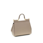Dolce & Gabbana Gray Calf Leather Bos Taurus Handbag