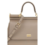 Dolce & Gabbana Gray Calf Leather Bos Taurus Handbag
