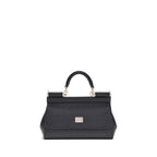 Dolce & Gabbana Black Calf Leather Bos Taurus Handbag