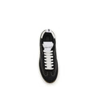Alexander McQueen Black Calf Leather Bos Taurus Low Top Sneakers