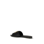 Dolce & Gabbana Beige Viscose Flat Sandals