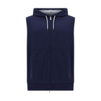 Brunello Cucinelli Blue Cotton Sweatshirt