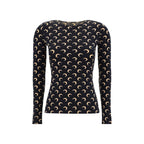 Marine Serre Black Polyamide Long Sleeve T-Shirt