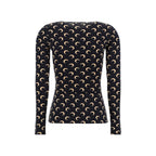 Marine Serre Black Polyamide Long Sleeve T-Shirt