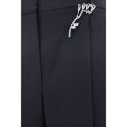 Prada Blue Wool Casual Pants
