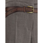 Prada Gray Wool Casual Pants