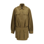 7FOR Brown Cotton Casual Dress
