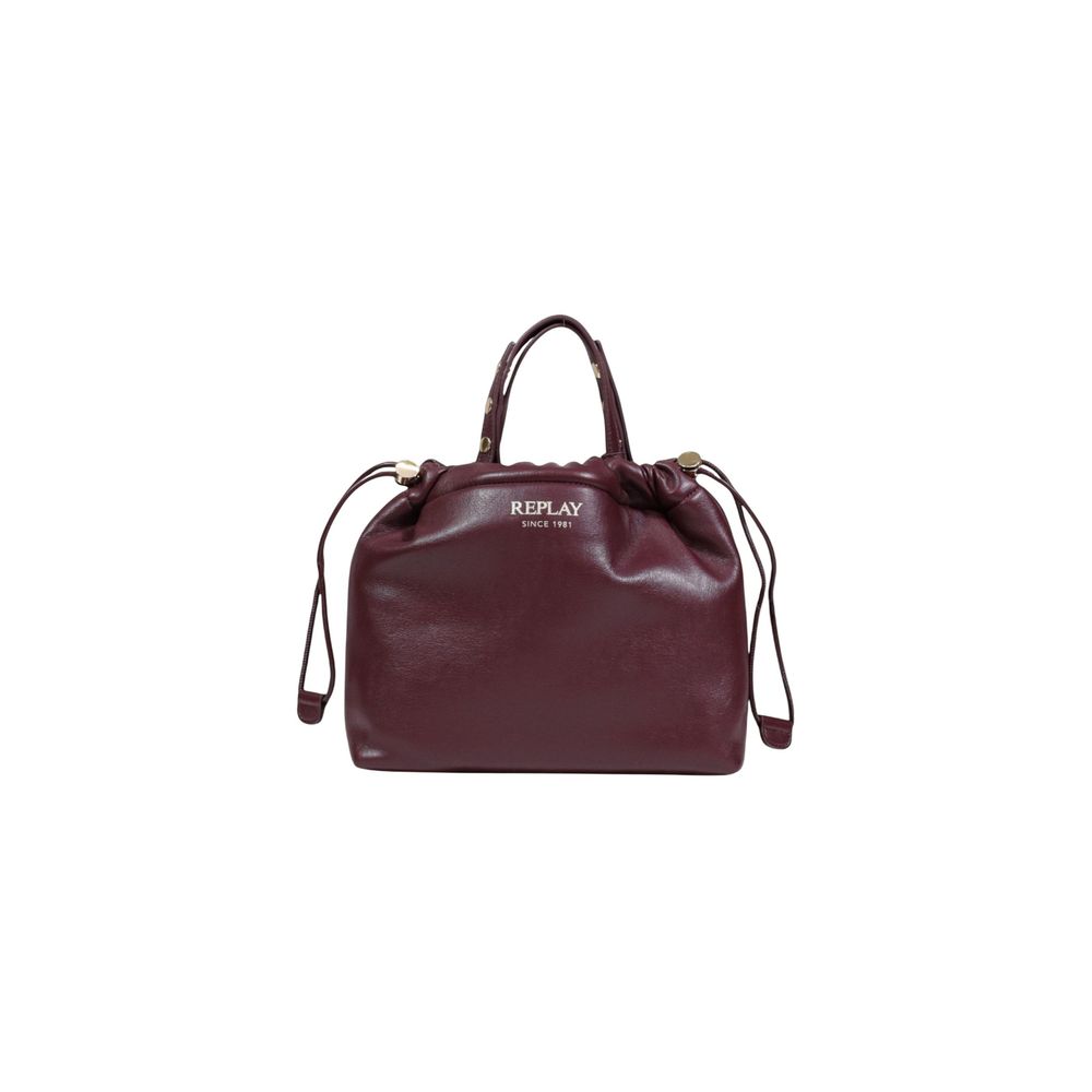 Replay Bordeaux Polyester Handbag