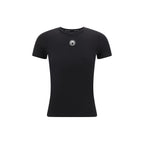 Marine Serre Black Cotton T-Shirt