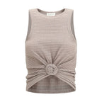 Magda Butrym Beige Lyocell T-Shirt