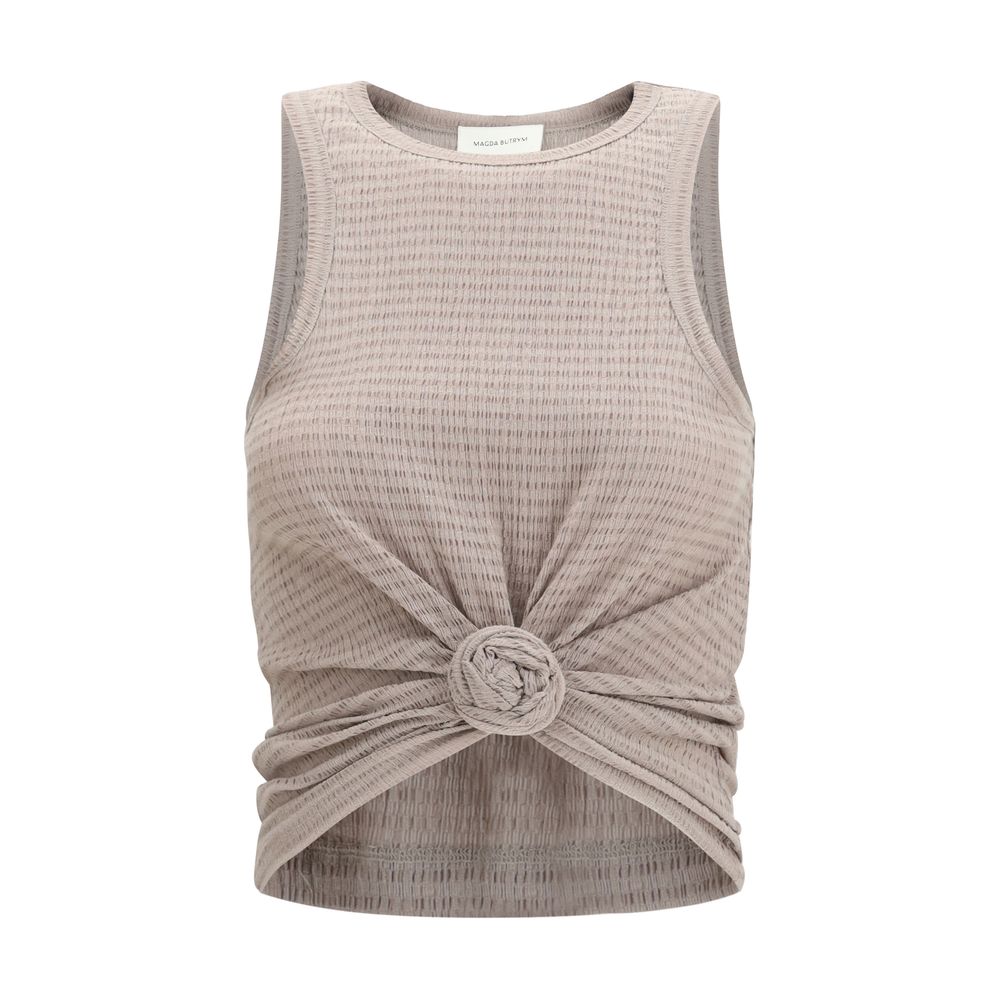 Magda Butrym Beige Lyocell T-Shirt
