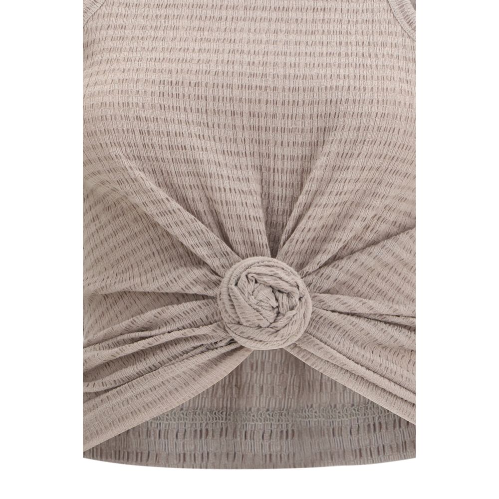 Magda Butrym Beige Lyocell T-Shirt