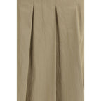 Max Mara Brown Cotton Midi Skirt