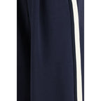 Max Mara Blue Cotton Casual Pants