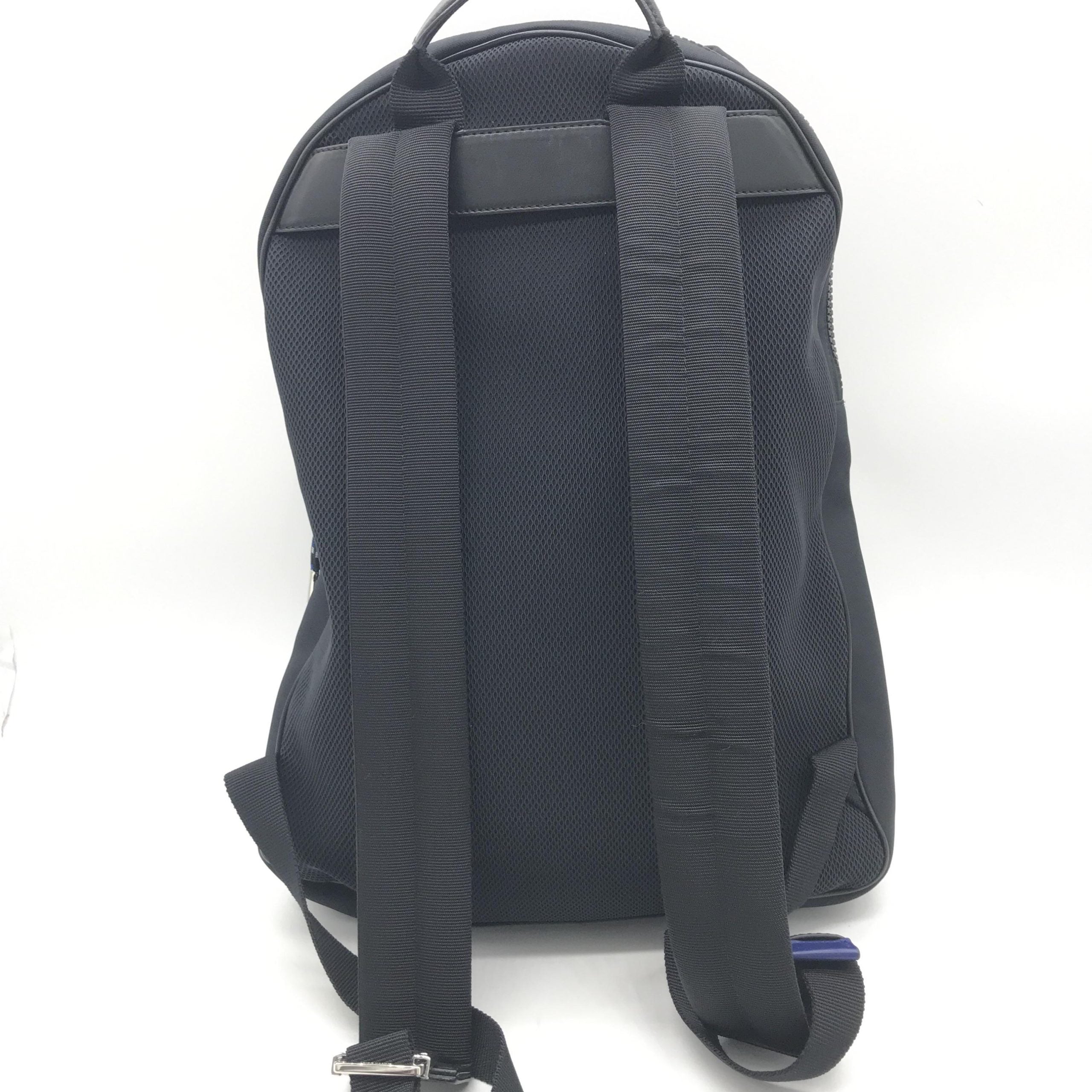 Christian Dior Newave Drawstring Nylon Backpack In Black
