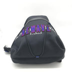 Christian Dior Newave Drawstring Nylon Backpack In Black