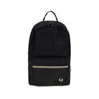 Fred Perry Black Nylon Backpack