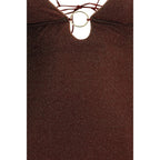 Oséree Brown Polyamide Casual Dress
