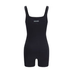 Marine Serre Black Cotton Jumpsuit