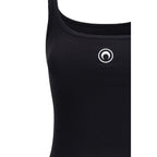 Marine Serre Black Cotton Tank Tops