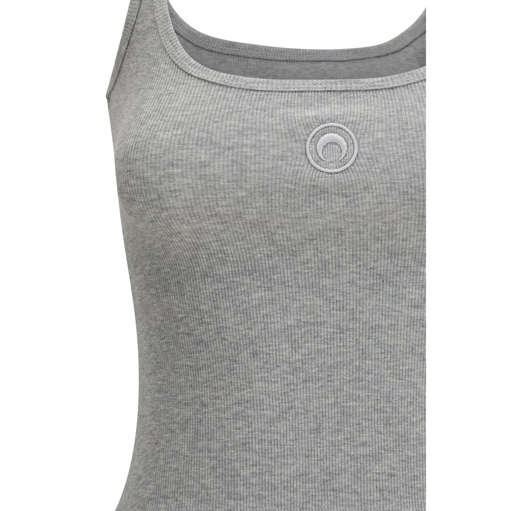 Marine Serre Gray Cotton Tank Tops