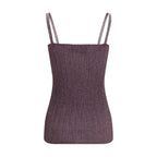 Valentino Purple Viscose Sleeveles T-Shirt