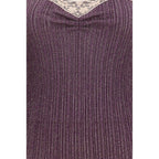 Valentino Purple Viscose Sleeveles T-Shirt
