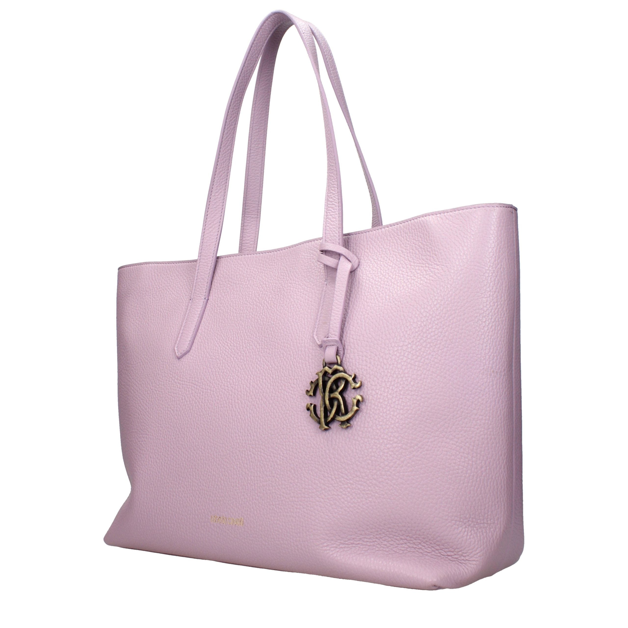 Roberto Cavalli Pink Leather Shoulder Bag