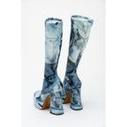 Moschino Multicolor Polyester High Heel Boots