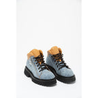 Moschino Multicolor Cotton Lace-Up Boots