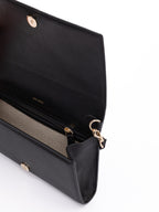 Jimmy Choo Black Avenue Leather Shoulder Strap Bag