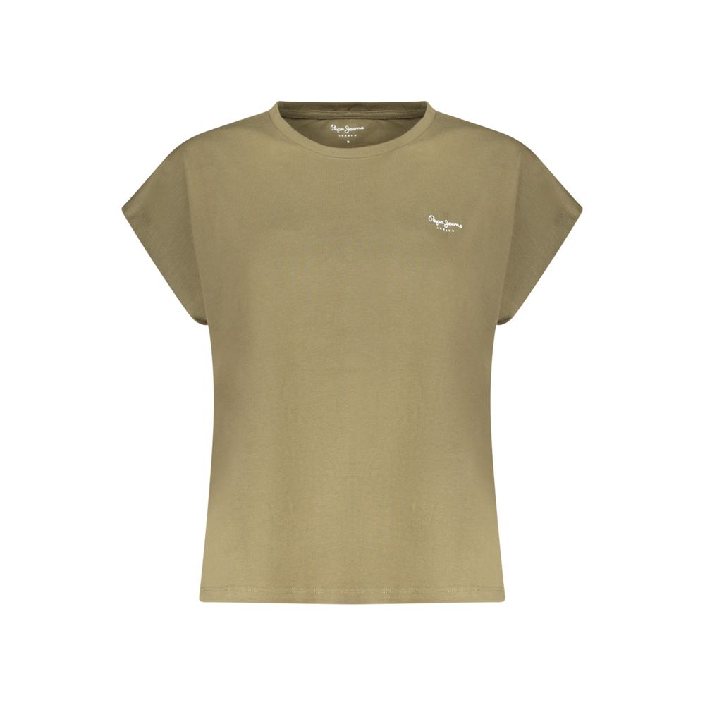 Pepe Jeans Green Organic Cotton Women T-Shirt