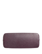 Dolce & Gabbana Dark Purple Leather DG Logo Zip Around Hand Purse Wallet