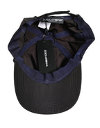 Dolce & Gabbana Men Black Cotton 6 Panels Baseball Cap Hat