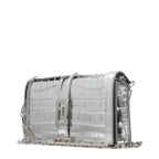 Versace Gray Leather Crossbody Bag