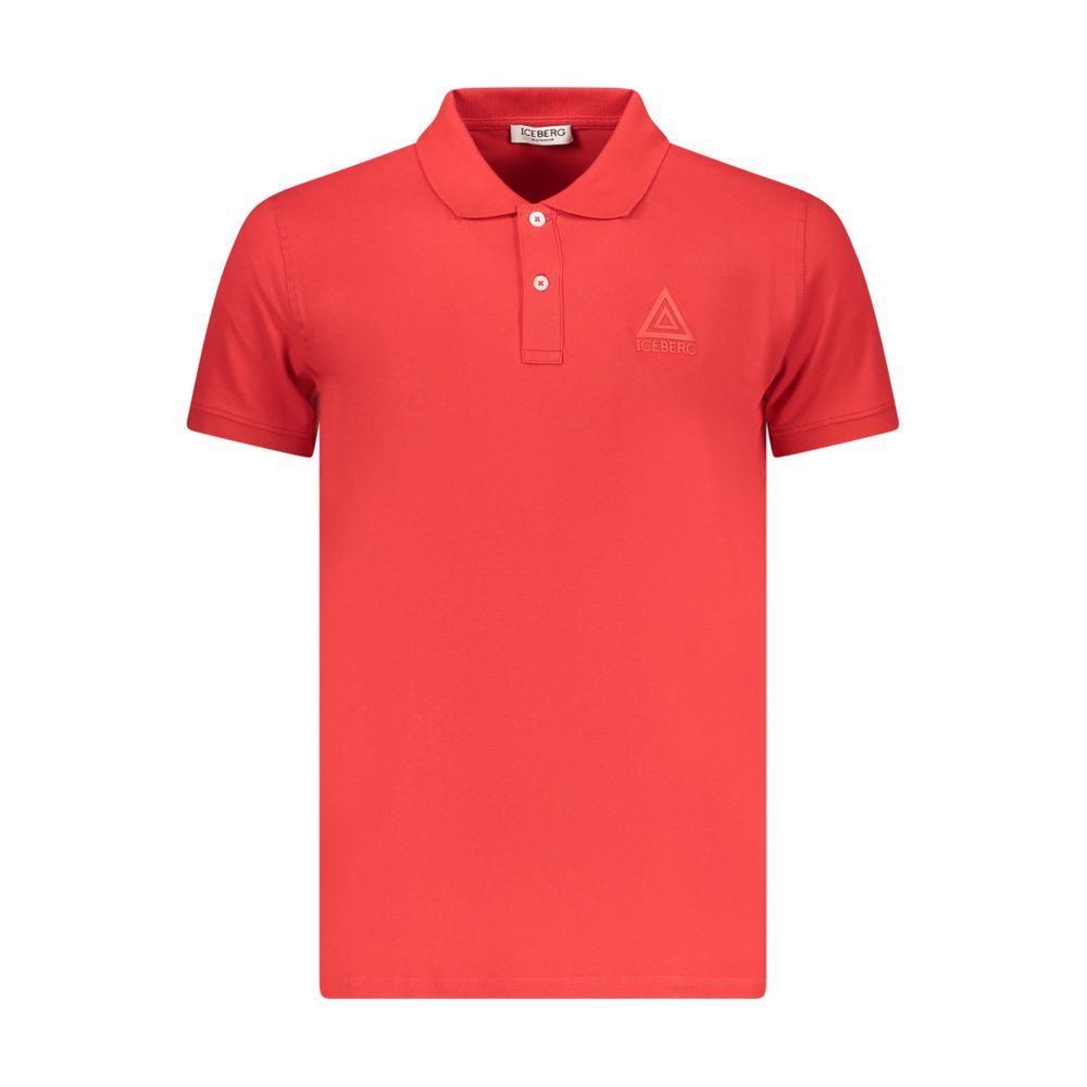 Iceberg Red Cotton Polo Shirt