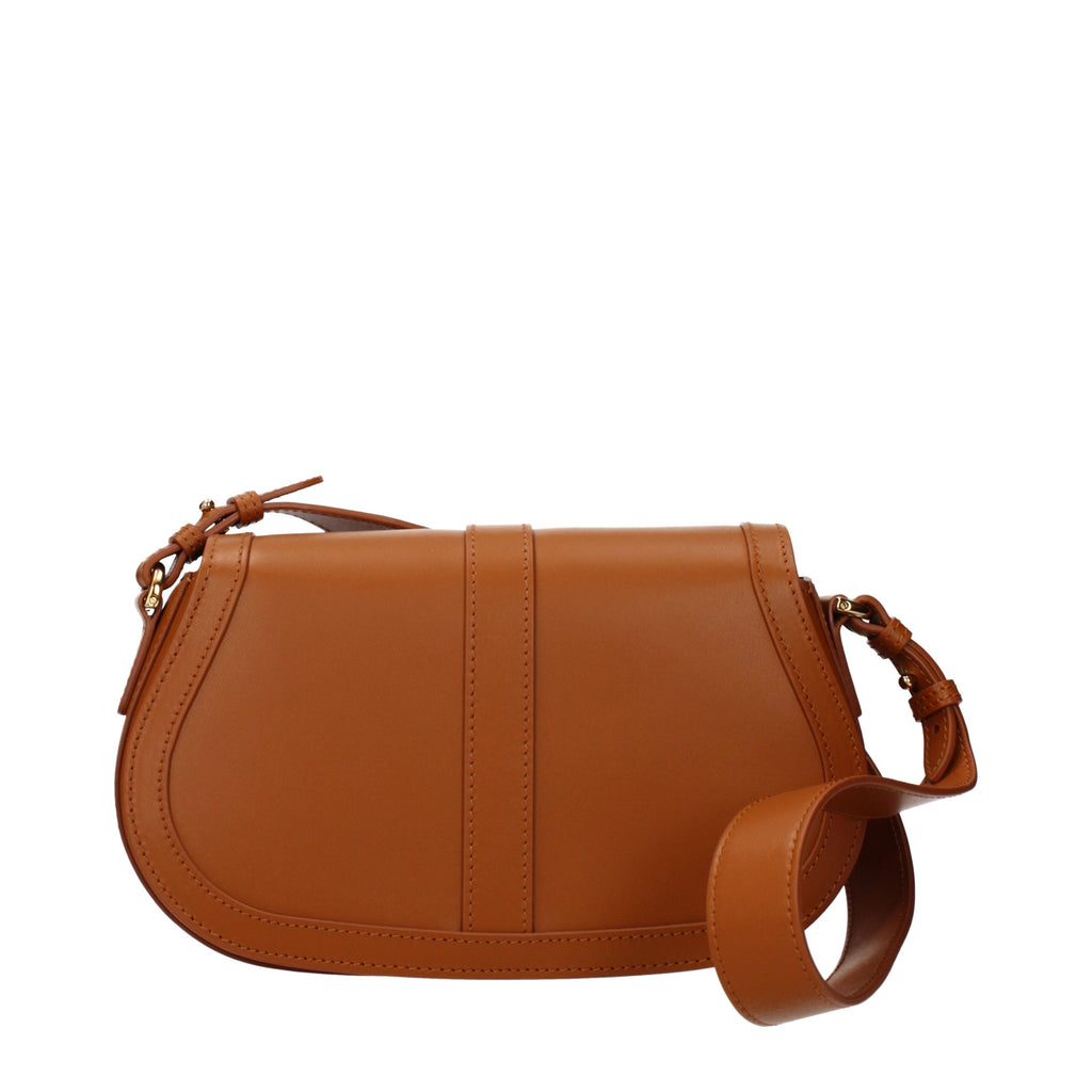 Versace Brown Leather Shoulder Bag