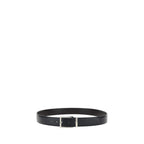 Ferragamo Black Calf Leather Bos Taurus Belt