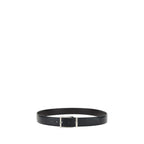 Ferragamo Black Calf Leather Bos Taurus Belt